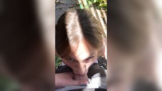 Gorgeous Instagram Model Sucks my Cock Outdoors after Photoshoot + Facial