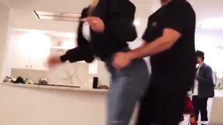 YouTuber Humps Girlfriend with Big Tits and Tight Jeans