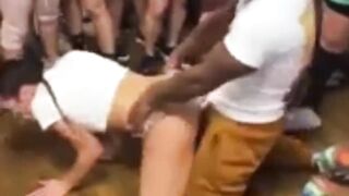 Nasty Nass Humped Infront of People Twerk Grinding on Black Guy