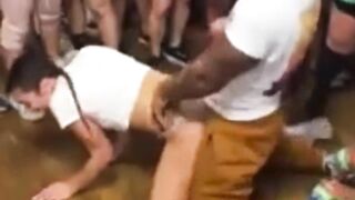 Nasty Nass Humped Infront of People Twerk Grinding on Black Guy