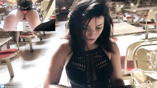 PUPLIC VIBRATING PANTIES ORGASM IN PUBLIC RESTAURANT LUSH