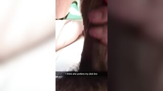 Cheating GF Sends Snapchats to her BF getting Creampied