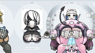 Fapwall Weird Hentai game 2B Nier Automata likes big dicks