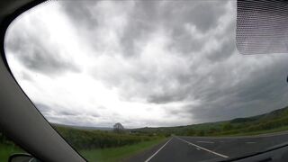 Rainy Day in UK he Pull over for a Bit Fun! Big Cock try to Cum! Handjob in Car