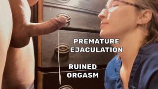 Premature Ejaculation, Sweet Nurse Lips on Cock make him Cum in 48 Seconds