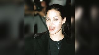 Angelina Jolie (Face) Jerk Off Challenge - With Moan.