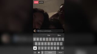 Ebony Lesbian Couple has Sex in Front of their Bestfriend on Facebook Live