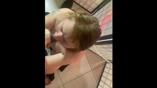 Sexy White Girl Works Hard for CumShot