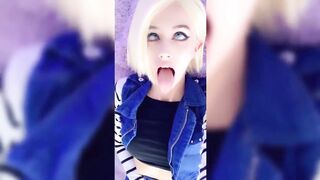 snapchat cosplay ahegao compilation by purple bitch