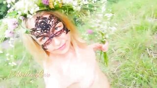 First Time Walking Naked in Forest, Picking Fowlers and Making Wreath - Abella Love