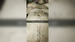 Here you go! First cheating cumload on that wife’s pussy! Snap