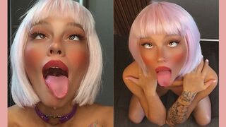 Ahegao Asks to Cum on her Face