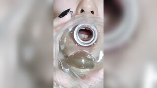 【ASMR】(IV)素人娘が全裸でお風呂場でお茶を飲むだけの動画【裏垢女子／絶滅黒髪系】