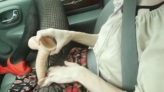 Naughty Wife Squirts in Car