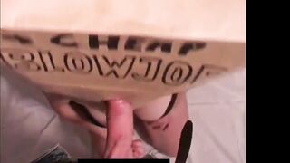 Anonymous Prostitute Cheap Blowjob Wearing a Paper Bag