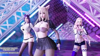 [MMD] Twice - Breakthrough Ahri Kaisa Seraphine League of Legends KDA Sexy Kpop Dance 4K 60FPS