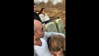 PUBLIC BLOWJOB IN SAFARI-I suck his cock,he cum and i swallow all his sperm