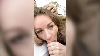 PUBLIC BLOWJOB IN SAFARI-I suck his cock,he cum and i swallow all his sperm