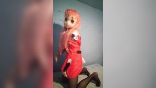 Zero Two undressing on cosplay - Shirotaku Kigurumi