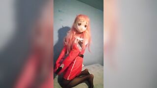 Zero Two undressing on cosplay - Shirotaku Kigurumi