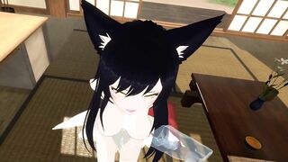 Ahri From League of Legends Gives Blowjob in Hentai VR