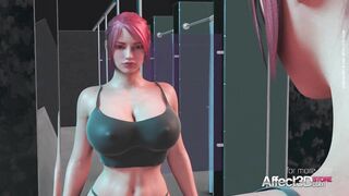 Big tits redhead babe fucked by a futa demon in a 3D animation