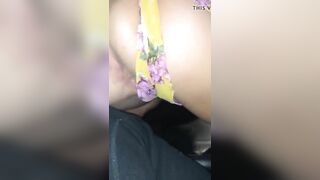 Snapchat bitch shows pussy on a ride