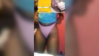 Latina strips for boyfriend whatsapp video big ass, pink pussy play, tan boobs and brown nipple