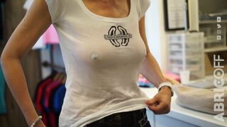 Lexoweb in wet t-shirt – Braless and pantyless