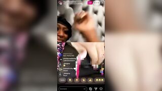 Peaches Starts Playing With Her Box While On Instagram Live With Kayla