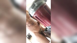 Sexy Tall Hung Stud Makes A Smoothie Naked