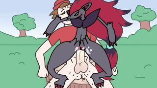 Zoroark Rides Fat Human COCK! Pokemon Hentai