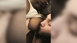 Ebony Nipple Sucking