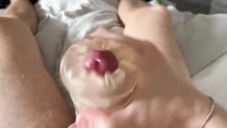 COLLEGE GUY HAS A HOT SHAKING ORGASM FROM QUICK SEX TOY WANK