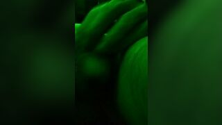 The Hulk playing with his dick and balls ;) Solo Masturbation in green light