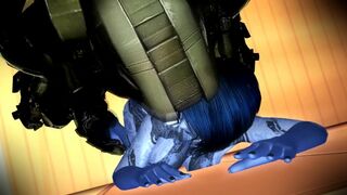 【SEX-MMD】Cortana and Master Chief - Standing Sex Pose【R-18】