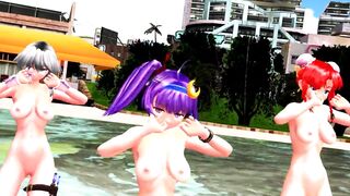 【MMD】High-fidelity raver with three daughters of the Red Devil Mansion【R-18】