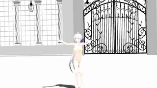 【MMD】Haku front and back lovers【R-18】