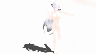 【MMD】Haku front and back lovers【R-18】