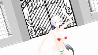 【MMD】Haku front and back lovers【R-18】