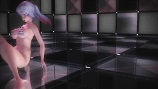 【MMD】Ponytail daughter - Waist swing dance (flame road ver) Kai【R-18】