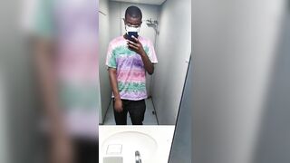 BACK AT IT! RISKY BATHROOM BLACK COCK PLAY! SWAG!