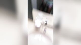 BACK AT IT! RISKY BATHROOM BLACK COCK PLAY! SWAG!