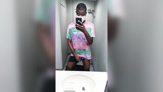 BACK AT IT! RISKY BATHROOM BLACK COCK PLAY! SWAG!