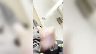 boy shoots his load in airport shower