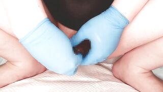 オナニー後の残りの潮を穴あきプローブから放出。The remaining tide after masturbation is released from the perforated probe.