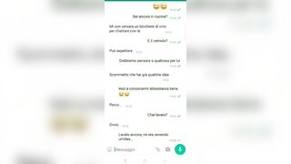 Chat erotica con la porca di mia moglie - Dialoghi italiani