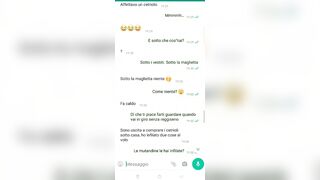 Chat erotica con la porca di mia moglie - Dialoghi italiani