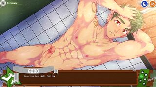 Camp Buddy: Scoutmaster Season | Aiden Showering with Yoshinori (Abs)