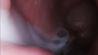 Camera inside pussy while big dick has its way